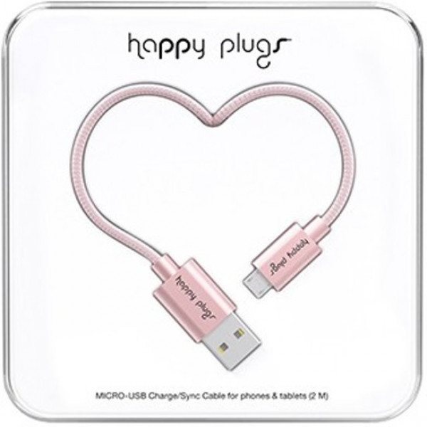 Apple Happy Plugs Deluxe Micro-USB Charge/sync Cable Rose Gold