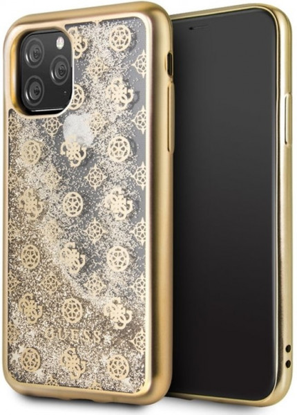 Apple iPhone 11 Pro Max Goud Guess Backcover hoesje Glitter - 4G Peony - GUHCN65PEOLGGO