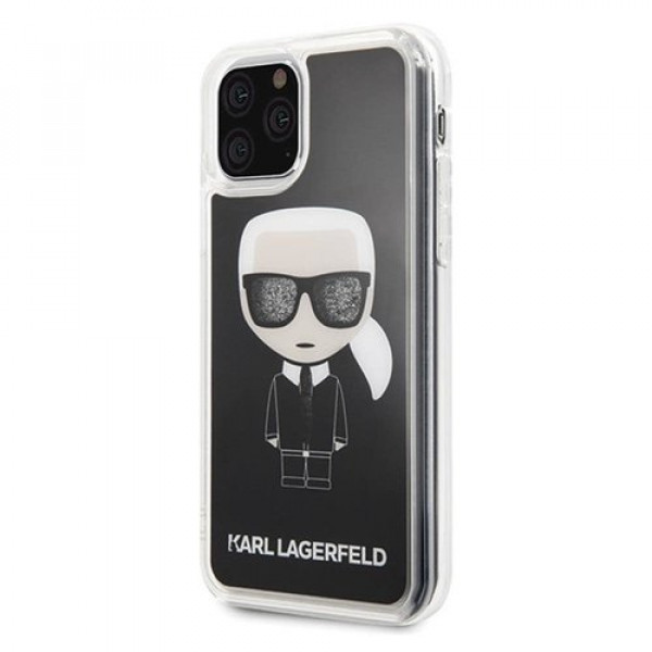 Apple iPhone 11 Pro Max Zwart Karl Lagerfeld Backcover hoesje KLHCN65ICGBK - TPU - KLHCN65ICGBK