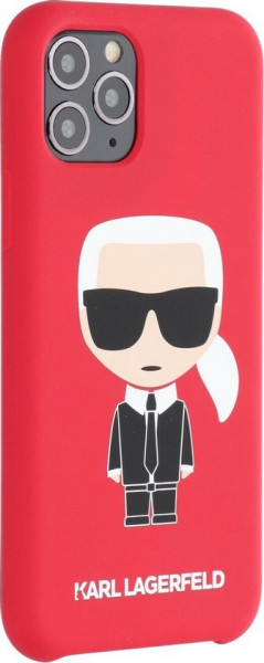 Apple iPhone 11 Pro Rood Karl Lagerfeld Backcover hoesje Body Iconic - Body - KLHCN58SLFKRE