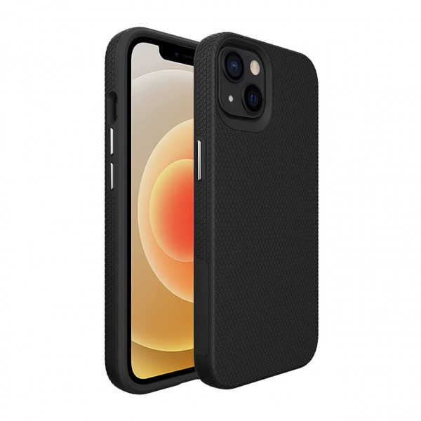 Back Cover Case for iPhone 15 (TPU, Polycarbonate - Black | Triangle)