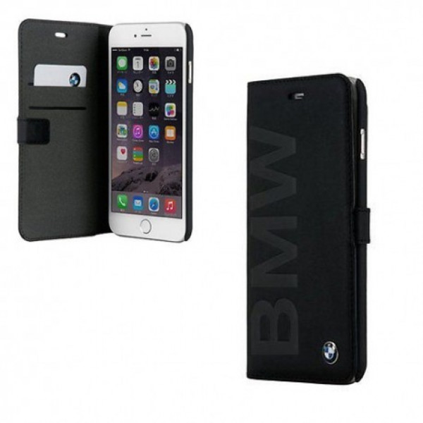 BMW Apple Iphone 6plus/6s plus Booktype Real Leather Black