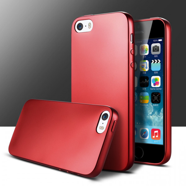 Crystal Case iPhone 5(SE) Silicone Case Rood
