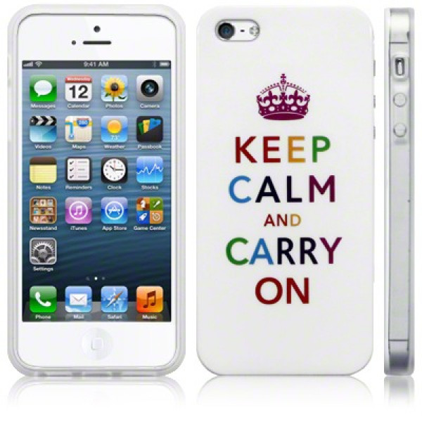 Crystal Case iPhone 5S(E) Keep Calm and carry on Hard Case