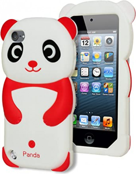 Crystal Case iPhone 5S(E) Siliconen Panda Case Red