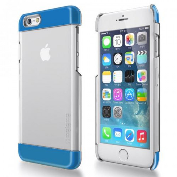 Crystal Case iPhone 6(s) Hard Case Blinkend Blue