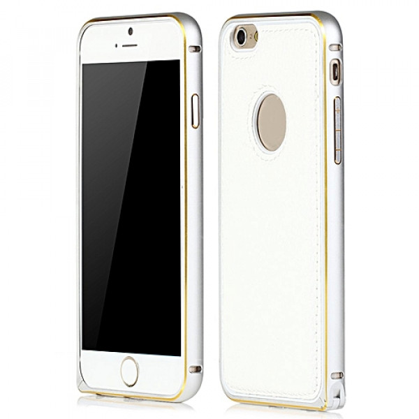 Crystal Case iPhone 6(s) Metal Leather Case Wit
