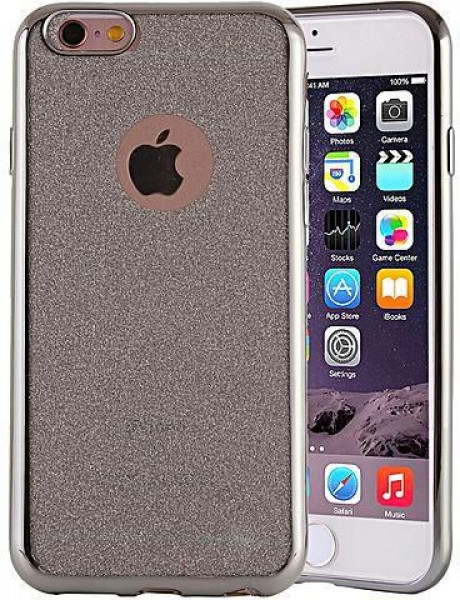 Crystal Case iPhone 6(s) Plus Glitter Silver  TPU Case