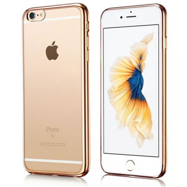 Crystal Case iPhone 6(s) Plus Siliconen Case Goud