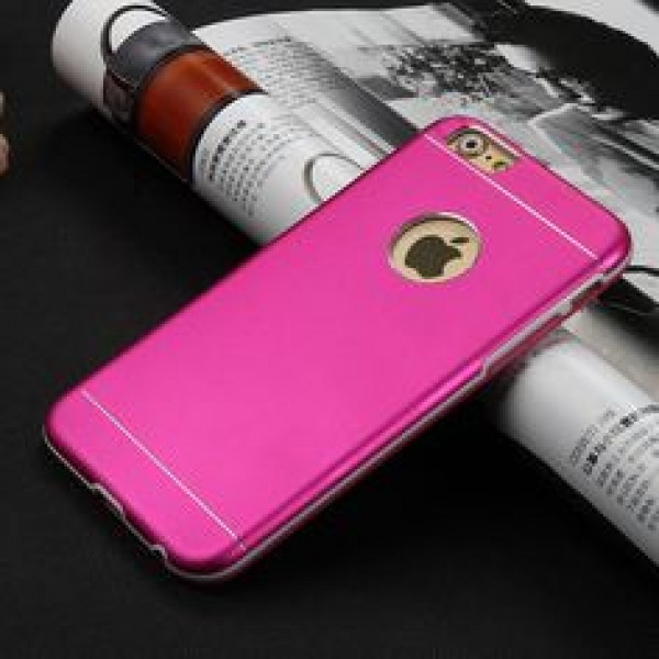 Crystal Case iPhone 6(s) Silicone + Aluminium Case Pink