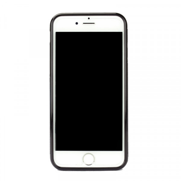 Crystal Case iPhone 6(s) TPU Case Transparant borduur Zwart