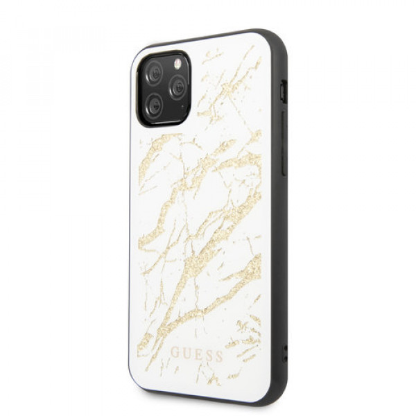Guess Apple iPhone 11 Pro Max Goud Backcover hoesje - GUHCN65MGGWH