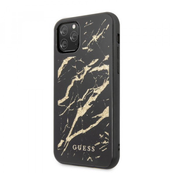 Guess Apple iPhone 11 Pro Max Zwart Backcover hoesje - GUHCN58MGGBK