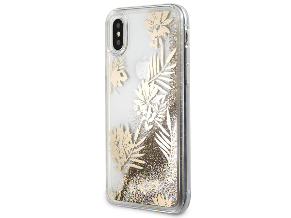 Guess Apple Iphone X/Xs Hard Case Liquid Glitter Gold