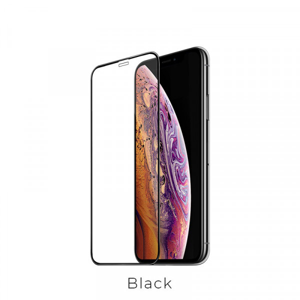 Hoco 0.2mm Full screen curved surface HD tempered glass for iPhoneXR(A2) black