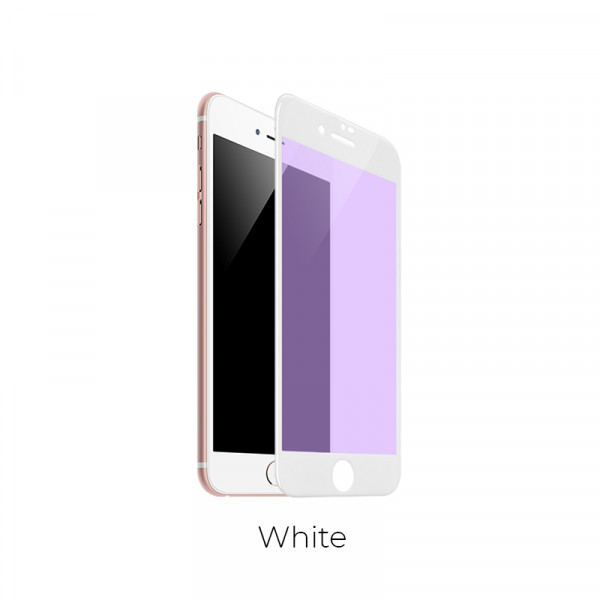 Hoco Eye protection shatterproof edges full screen Anti-Blue ray tempered glass for iPhone7 Plus/8 Plus(A4) white