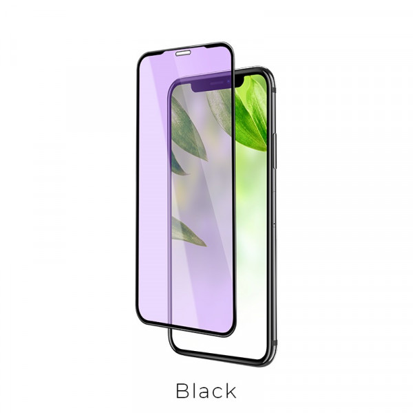 Hoco Eye protection shatterproof edges full screen Anti-Blue ray tempered glass for iPhoneX/XS(A4) black