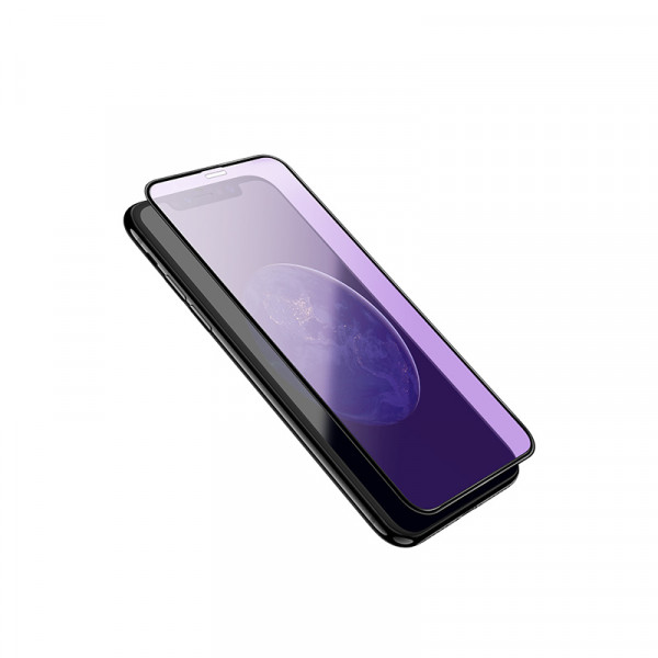 Hoco Eye protection shatterproof edges full screen Anti-Blue ray tempered glass for iPhoneXR(A4) black