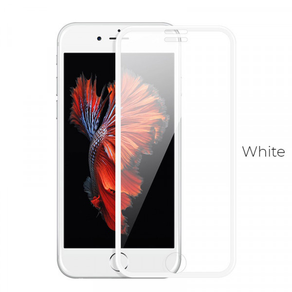 Hoco Narrow Edges 3D Full Screen HD tempered glass for iPhone 6 Plus/6S Plus/7 Plus/8 Plus(A11) white