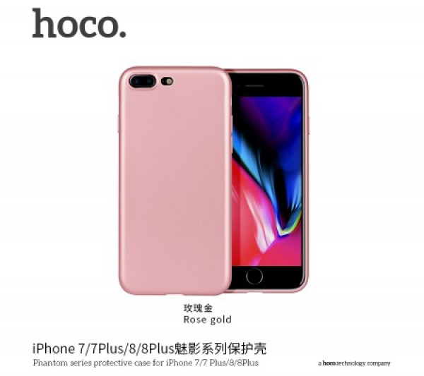 Hoco Phantom series protective case for iPhone7 Plus/8 Plus rose gold
