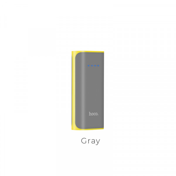 Hoco Power bank «B21 Tiny Concave» 5200 mAh power indicator Gray