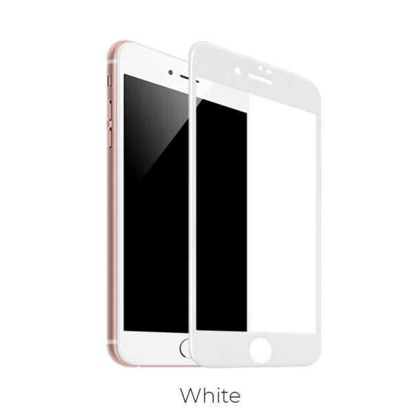Hoco Shatterproof edges full screen HD glass for iPhone7/8(A1) white