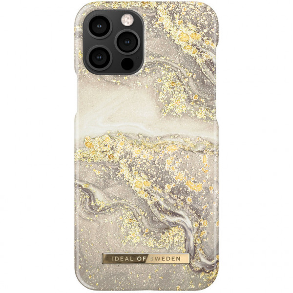 iDeal of Sweden Ideal of Sweden Apple iPhone 12 - 12 Pro Back cover case - Sparkle Greige Marble
