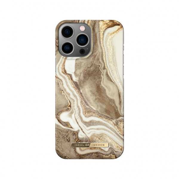 iDeal of Sweden iDeal of Sweden iPhone 14 Backcover - Fashion Case - Golden Sand Marble
