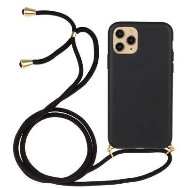 Just in Case Apple iPhone 12 Pro Max Soft TPU Case with Strap - Black