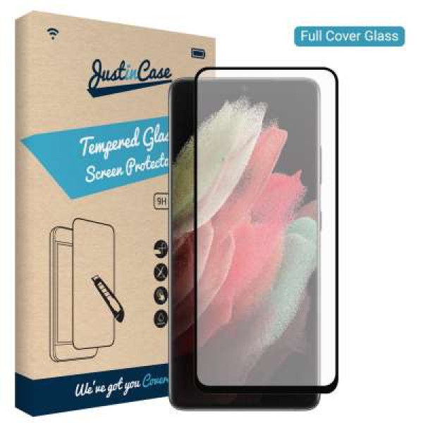 Just in Case Galaxy S22 Ultra Full Cover Tempered Glass (Black)