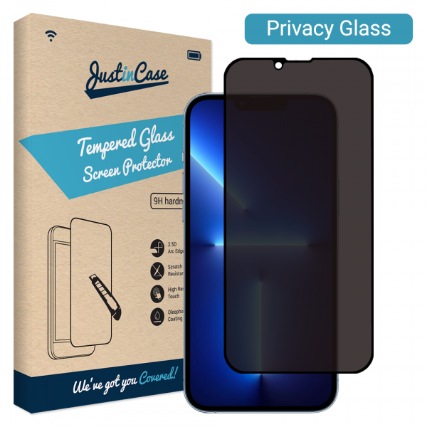 Just in Case Privacy Tempered Glass iPhone 13 / 13 Pro