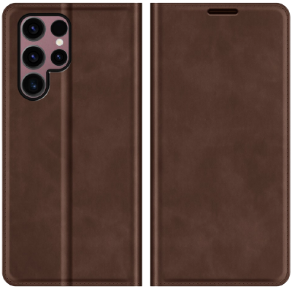 Just in Case Samsung Galaxy S23 Ultra Wallet Case Magnetic - Brown