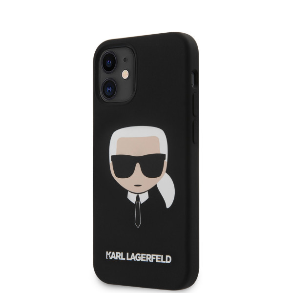 Karl Lagerfeld Apple iPhone 12 Mini Black Back cover case - Karl's Head