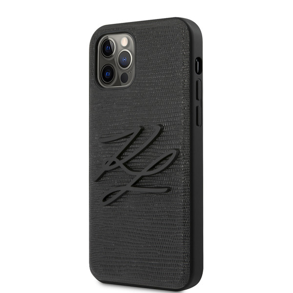 Karl Lagerfeld Apple iPhone 12 Pro Max Noir Back cover coque - Signature Lizard