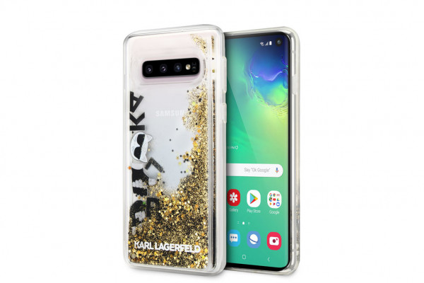 Karl Lagerfeld backcover voor Samsung Galaxy S10 - liquid glitter case