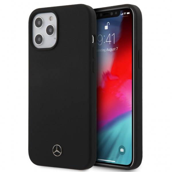 Mercedes-Benz Mercedes-Benz Apple iPhone 12 Pro Max Backcover hoesje Zwart - Hard Case (MEHCP12LSILBK)