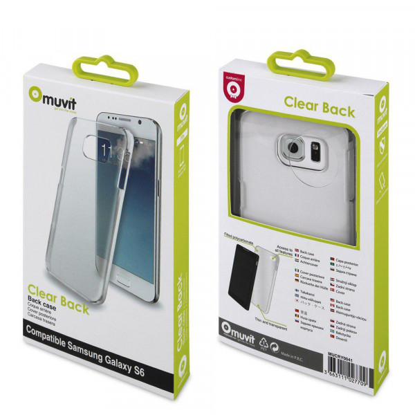 Muvit Samsung Galaxy S6 Edge Back Case Clear