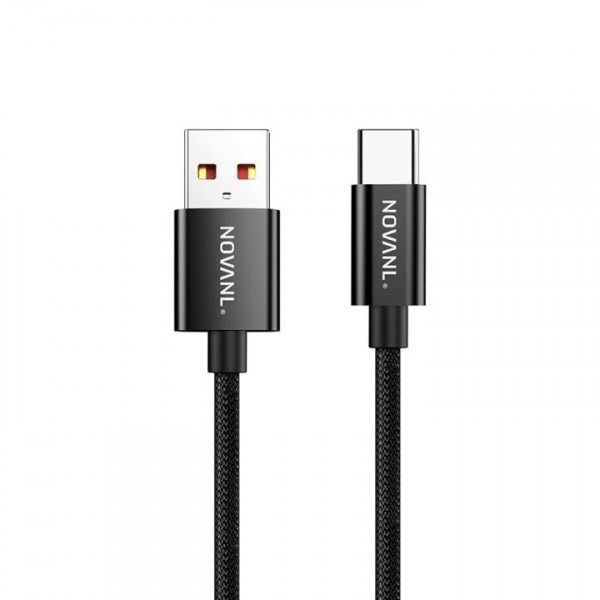 NOVANL SpeedCharge Pro USB A to USB-C Cable 18W (1.5M) Black