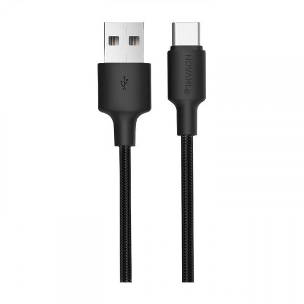NOVANL SpeedCharge USB A to USB-C Cable 12W (1M) Black