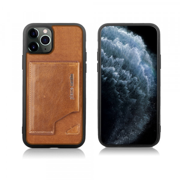 Pierre Cardin Apple iPhone 11 Pro Brown Back cover case - Genuine Leather