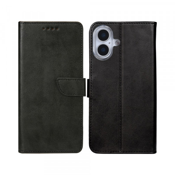Rixus Bookcase For iPhone 17 Black