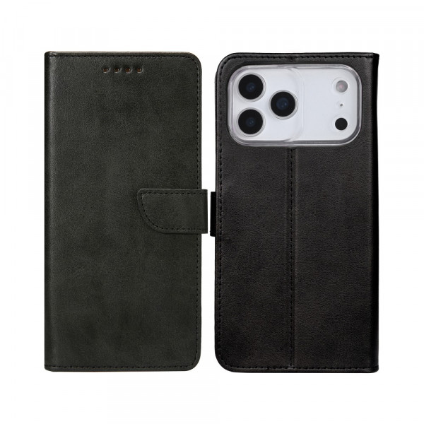Rixus Bookcase For iPhone 17 Pro Max Black