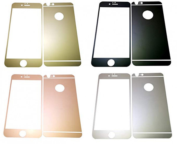 Screen Protector Glass 9H Back And Front For iphone 6/6s Plus Silver