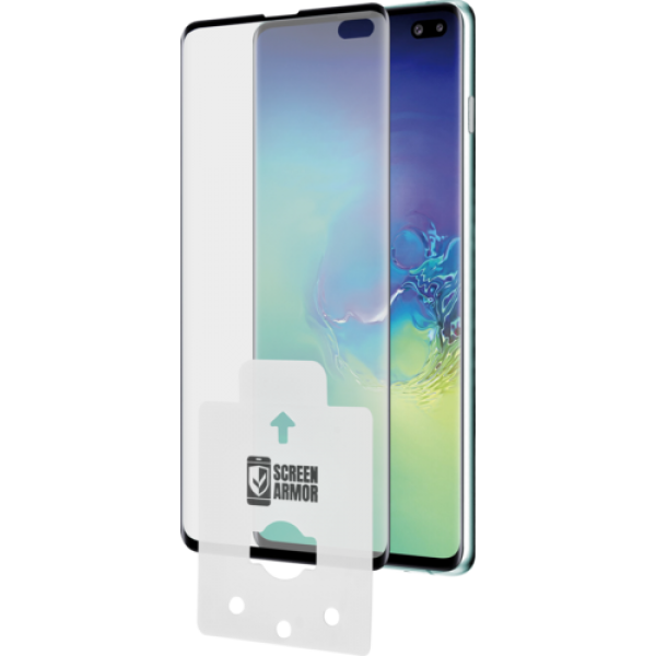 ScreenArmor Curved Tempered Glass - zwart frame - voor Samsung S10 Plus