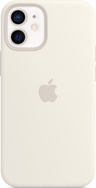 Siliconenhoesje met MagSafe voor iPhone 12 mini - Wit