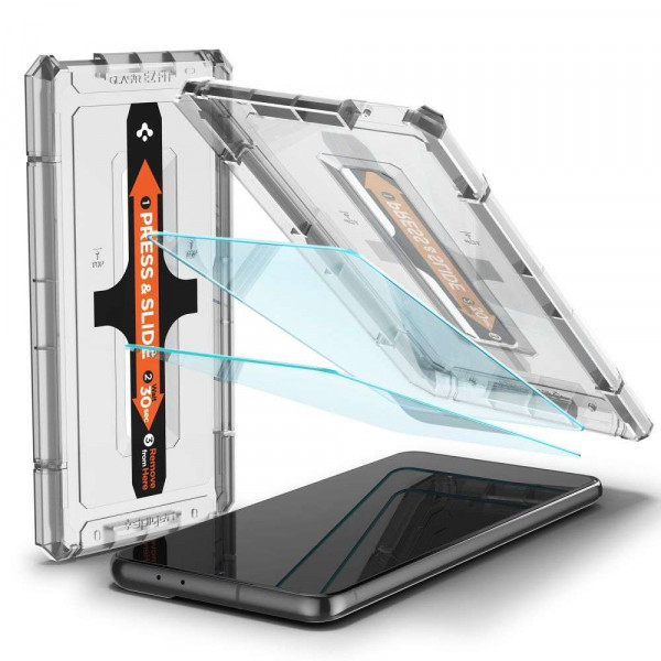 Spigen Glass Samsung Galaxy S21 Plus Met Montage Frame EZ FIT - 2 Pack AGL02537