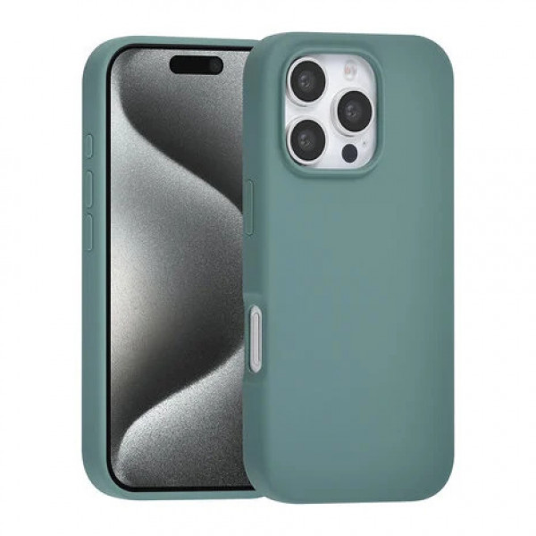 TUNIQ iPhone 16 Pro Back cover case - Premium Liquid silicone - Green