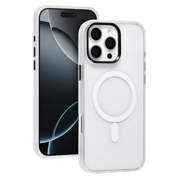 TUNIQ iPhone 16 Pro Max Backcover hoesje - Magsafe - Silicone - Wit