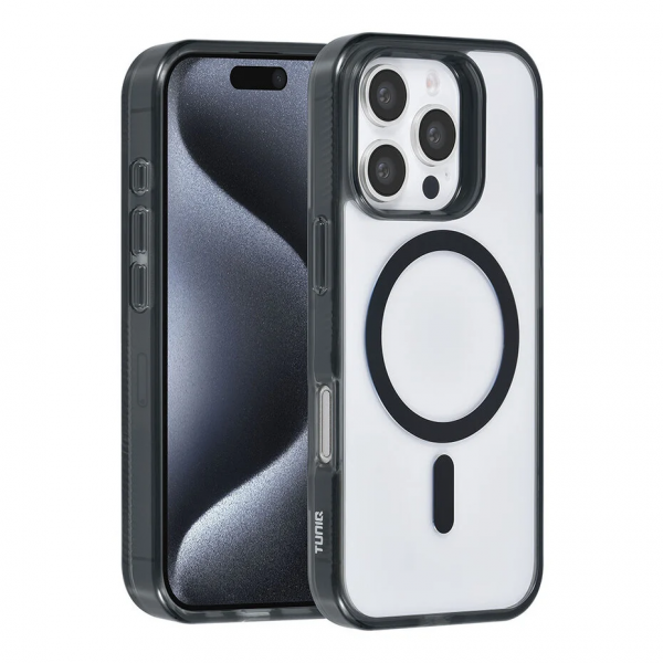 TUNIQ iPhone 16 Pro Back cover case - Magsafe silicone - Black