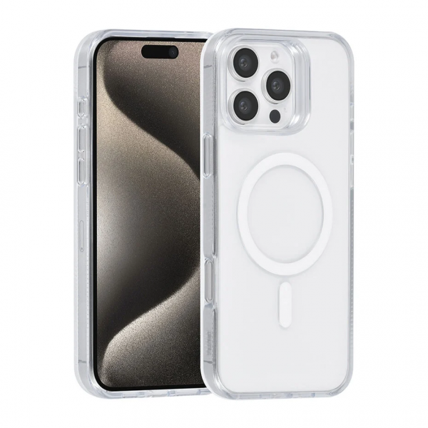 TUNIQ iPhone 16 Pro Max Back cover case - Magsafe silicone - White